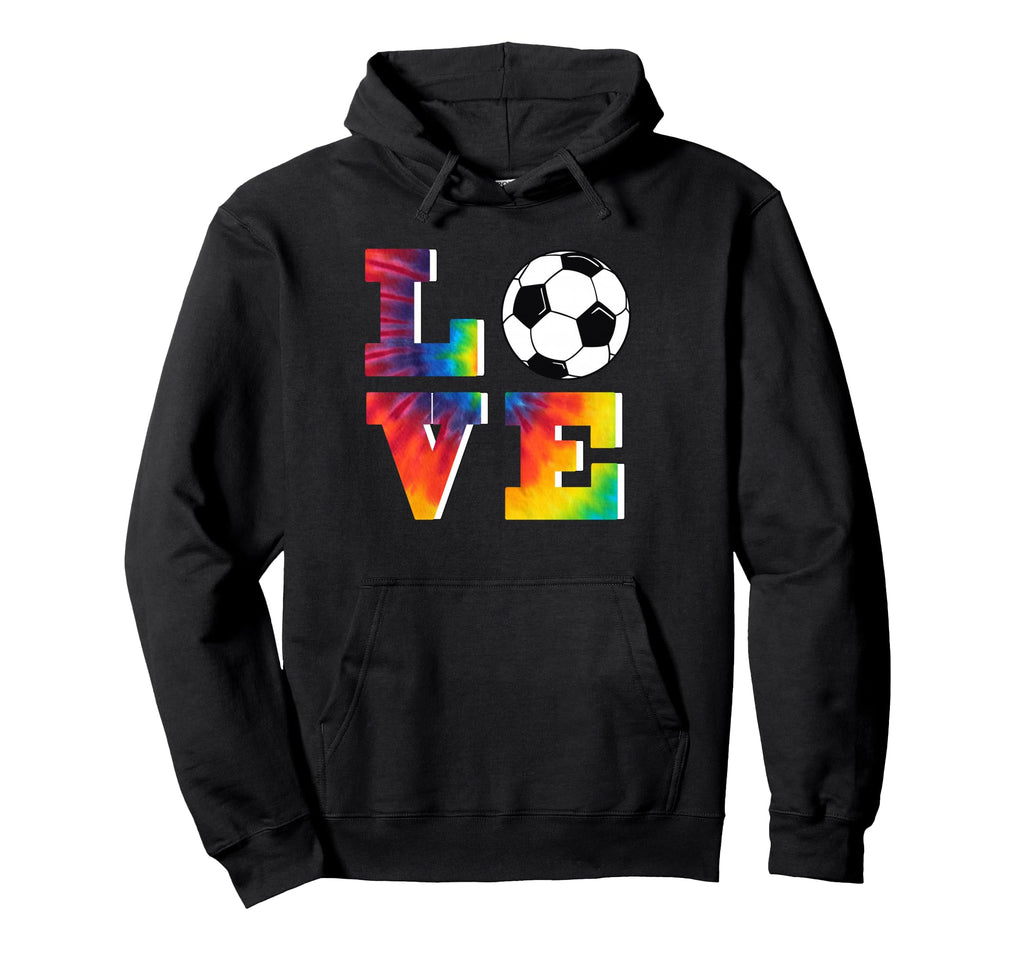 Soccer Tie Dye Big Love Teen Player Hoodie - Novelty Apparel Unisex - T-Shirt, Sweatshirt, Hoodie