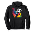 Soccer Tie Dye Big Love Teen Player Hoodie - Novelty Apparel Unisex - T-Shirt, Sweatshirt, Hoodie