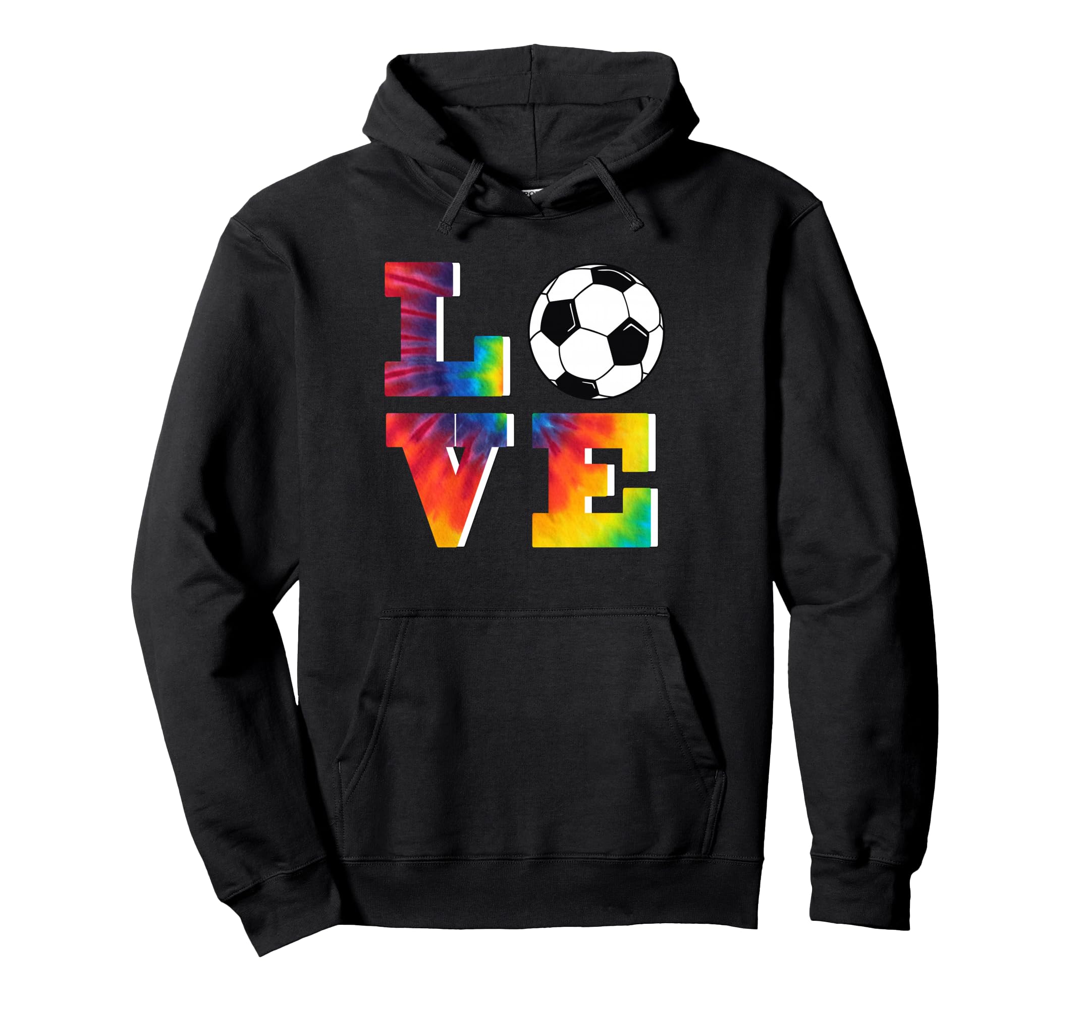 Soccer Tie Dye Big Love Teen Player Hoodie - Trendy Graphic Unisex - T-Shirt, Sweatshirt, Hoodie