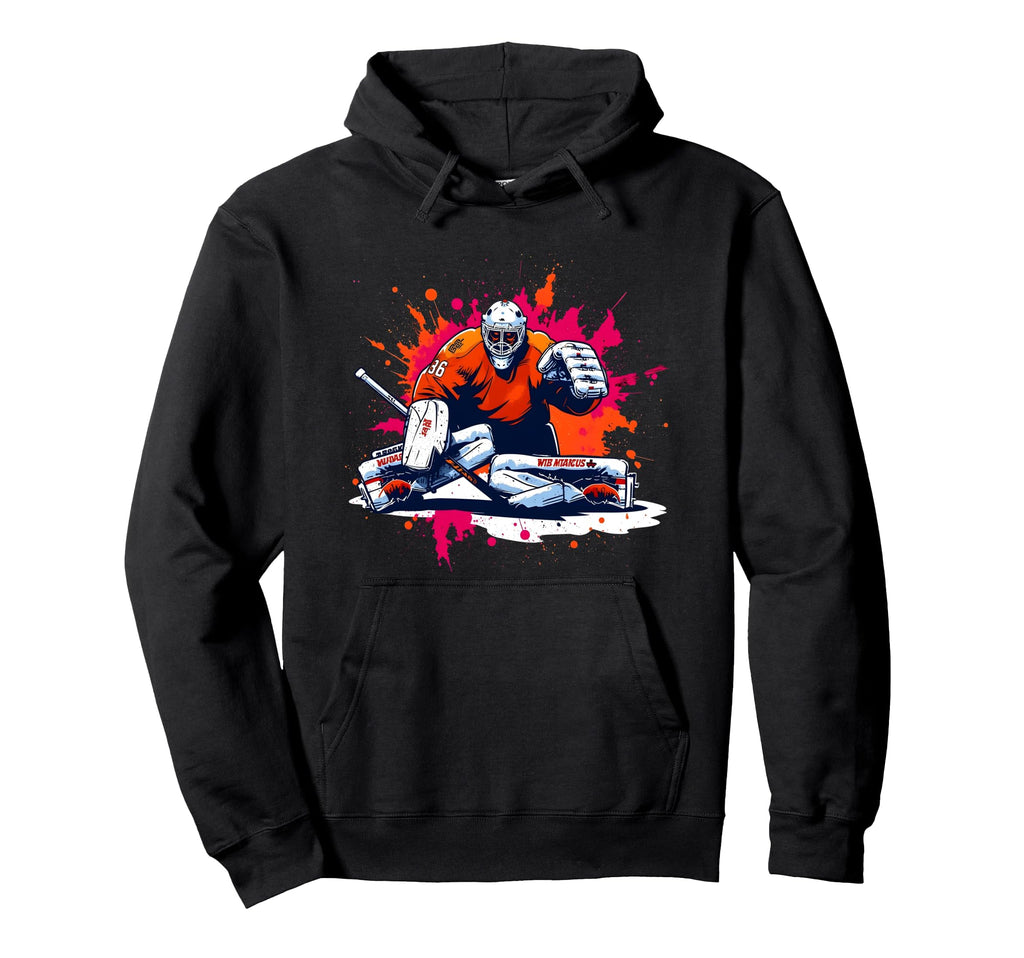 Ice Hockey Player Goalkeeper Ice Hockey Hoodie - Trendy Graphic Men Women - T-Shirt, Sweatshirt, Hoodie