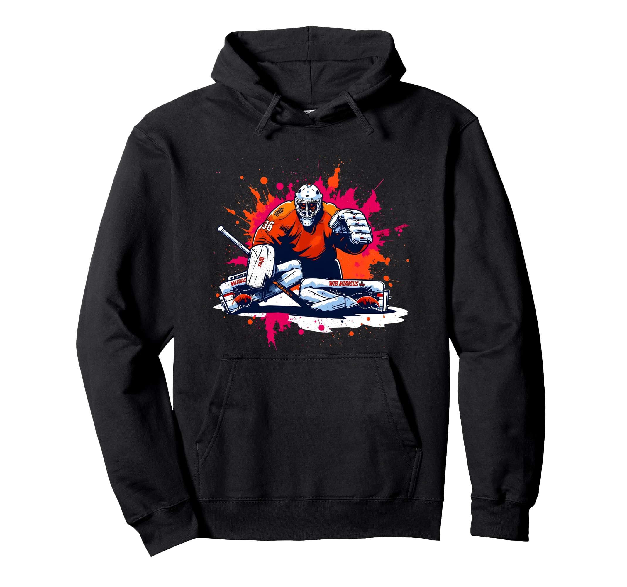 Ice Hockey Player Goalkeeper Ice Hockey Hoodie - Trendy Graphic Men Women - T-Shirt, Sweatshirt, Hoodie