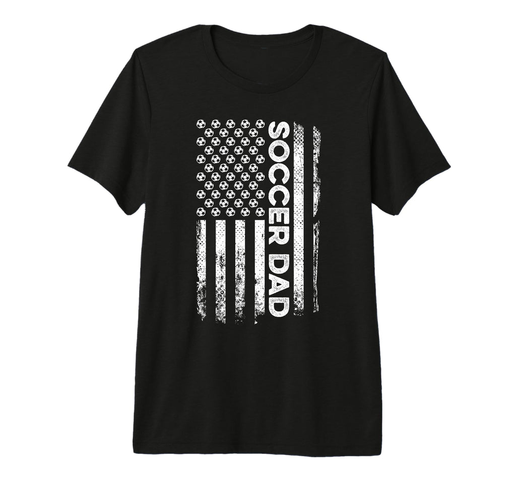 Mens Soccer Dad American Flag Patriotic T-Shirt - Graphic Print Men Women - T-Shirt, Sweatshirt, Hoodie