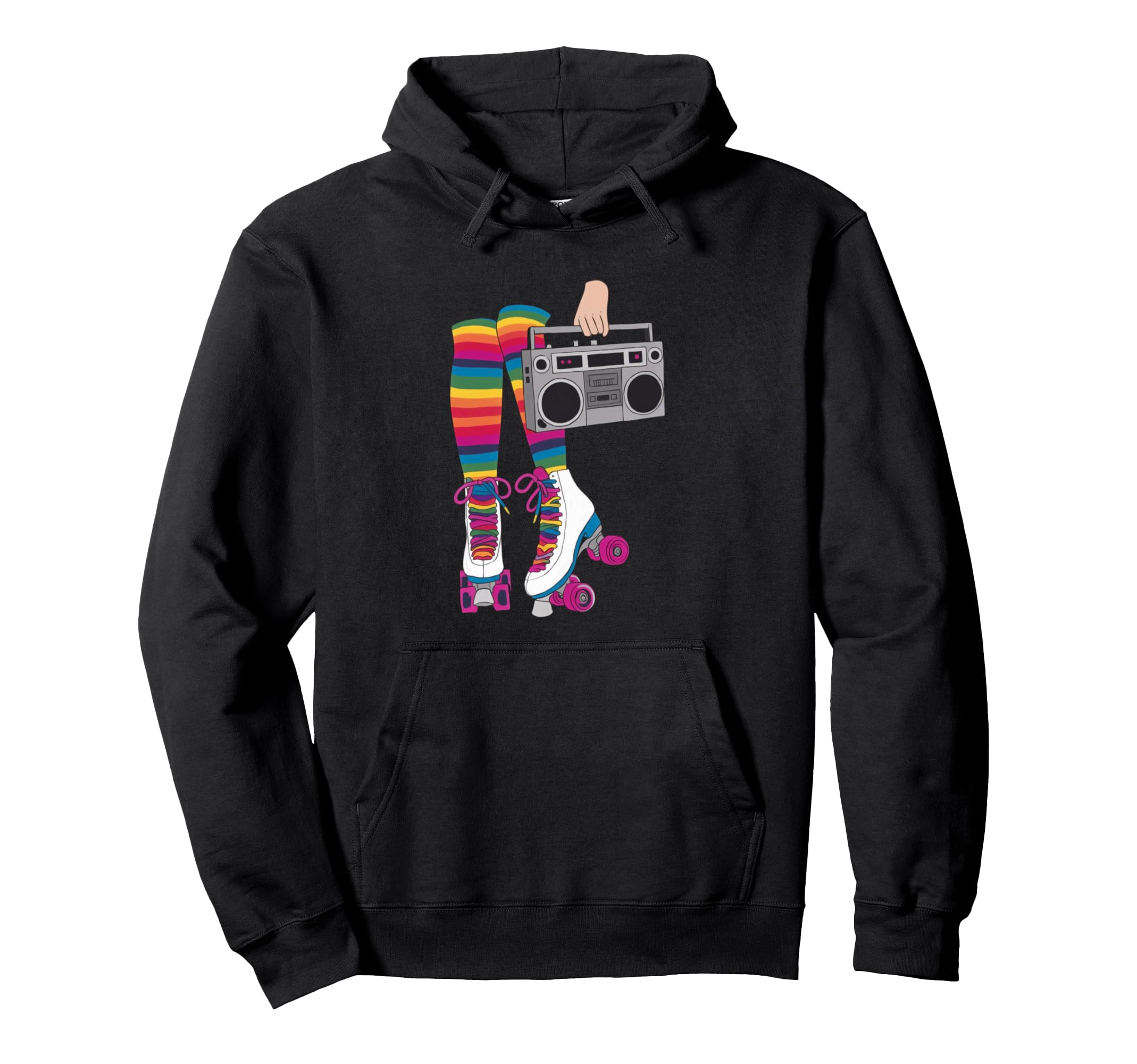 Rollerskates Roll Beat Funny 70S 80S Skating Hoodie - Trendy Graphic Unisex - T-Shirt, Sweatshirt, Hoodie