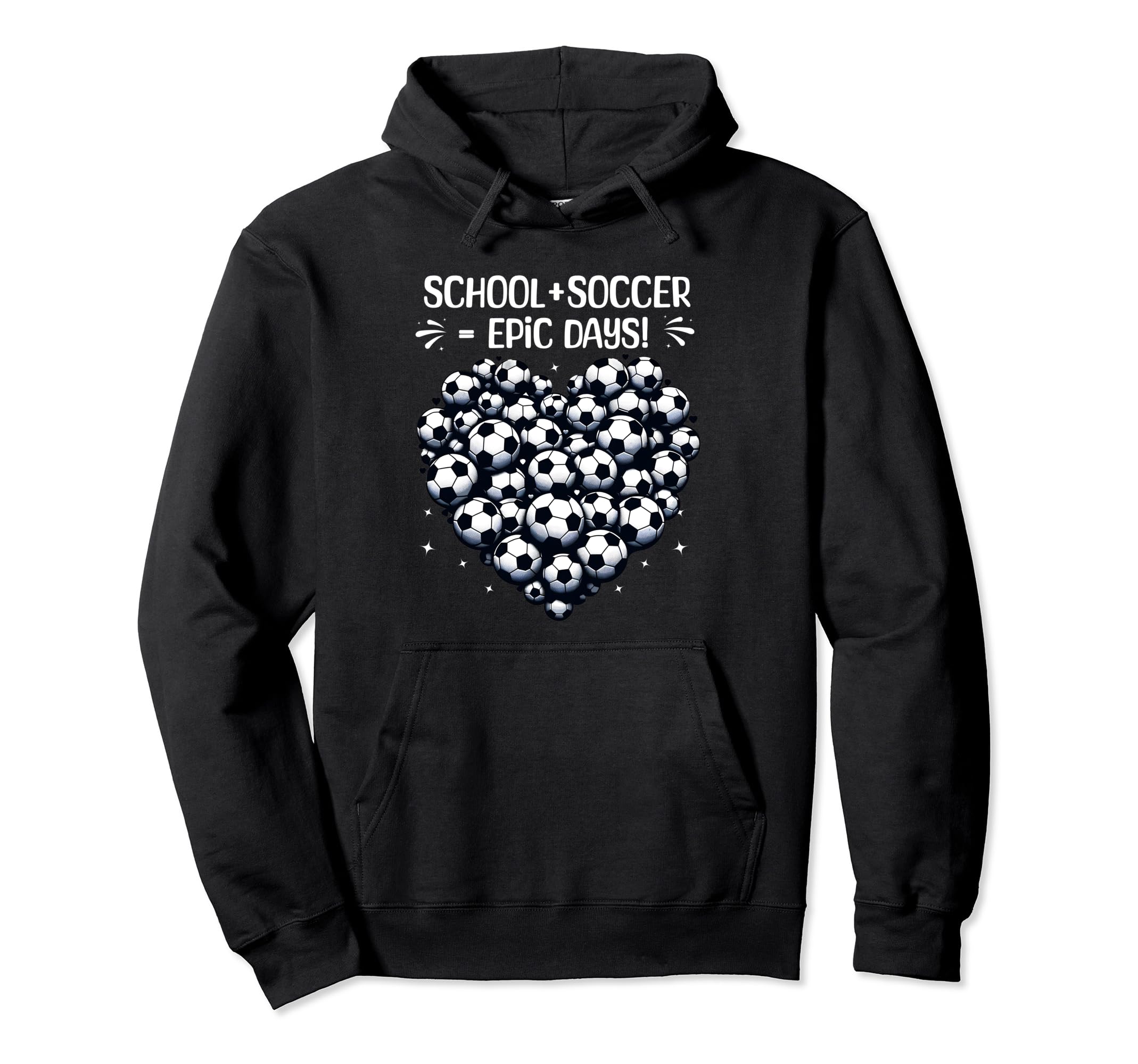 100 Days School Soccer Heart Love Hoodie - Casual Everyday Wear Unisex - T-Shirt, Sweatshirt, Hoodie