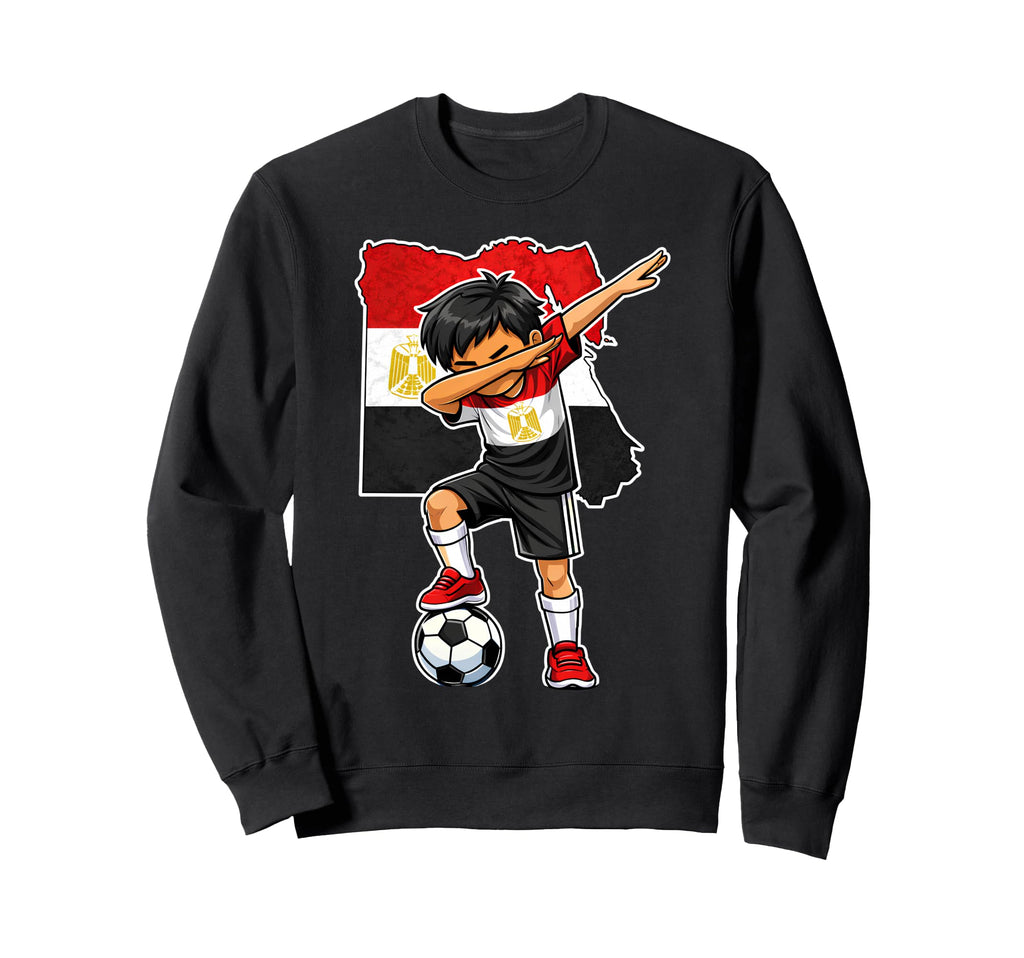 Dabbing Egypt Soccer Map Flag Sweatshirt - Trendy Graphic Unisex - T-Shirt, Sweatshirt, Hoodie