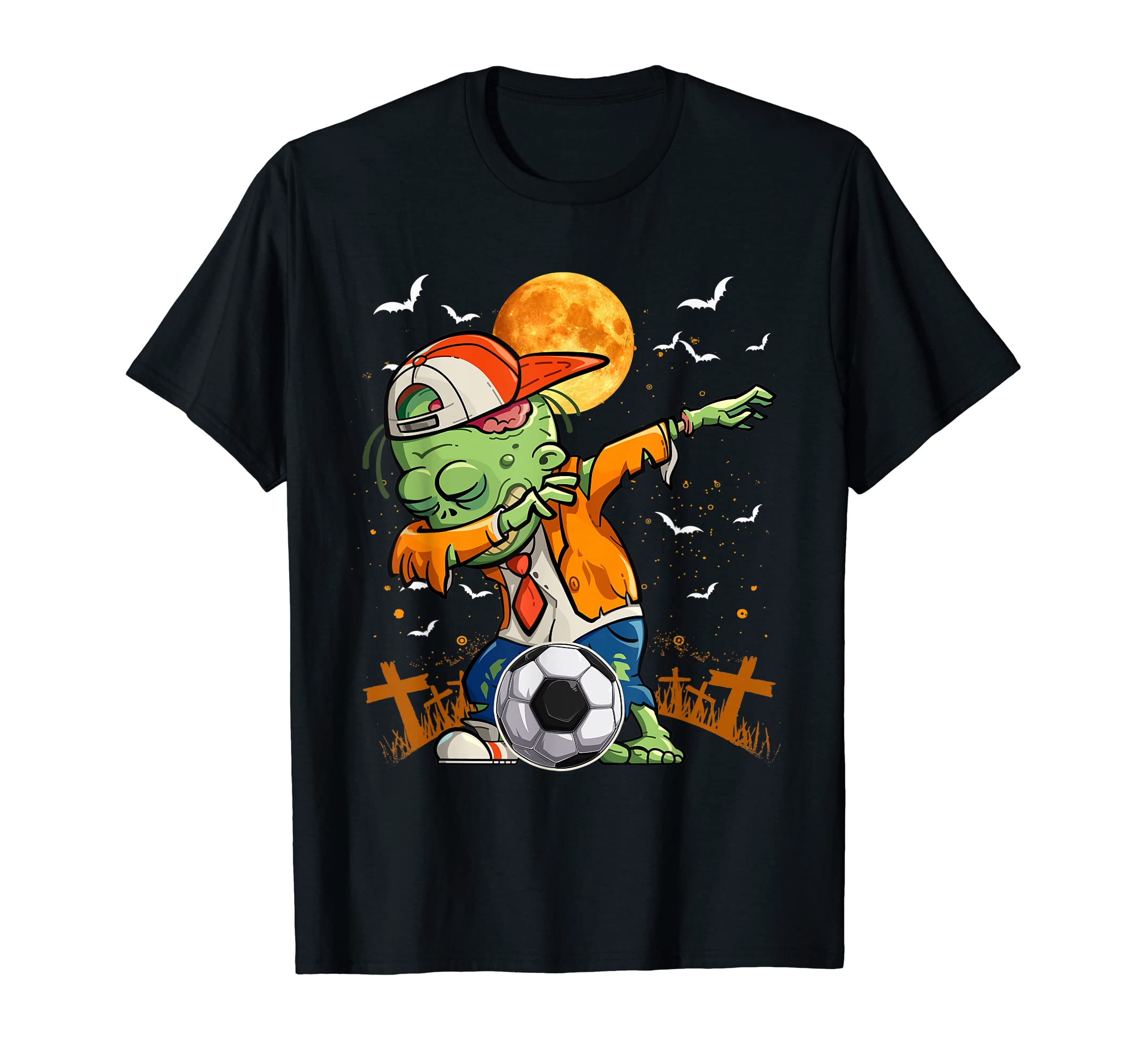 Dabbing Zombie Playing Soccer T-Shirt - Novelty Apparel for Adults - T-Shirt, Sweatshirt, Hoodie