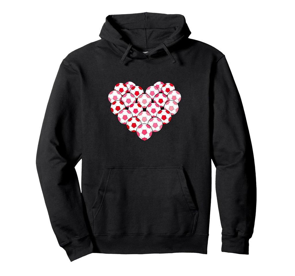 Heart Shaped Soccer Ball Artwork Hoodie - Minimalist Print Unisex - T-Shirt, Sweatshirt, Hoodie