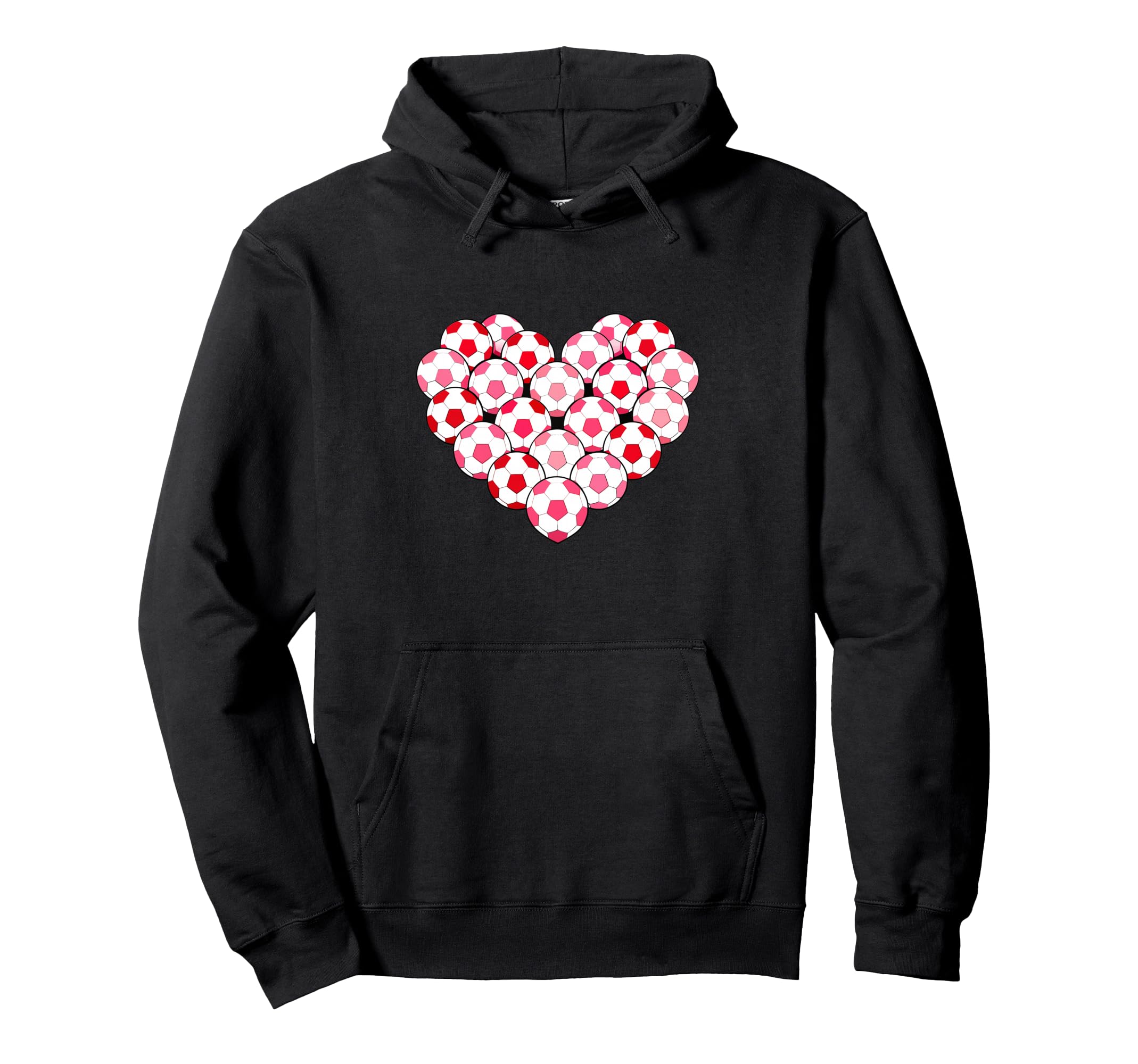 Heart Shaped Soccer Ball Artwork Hoodie - Minimalist Print Unisex - T-Shirt, Sweatshirt, Hoodie