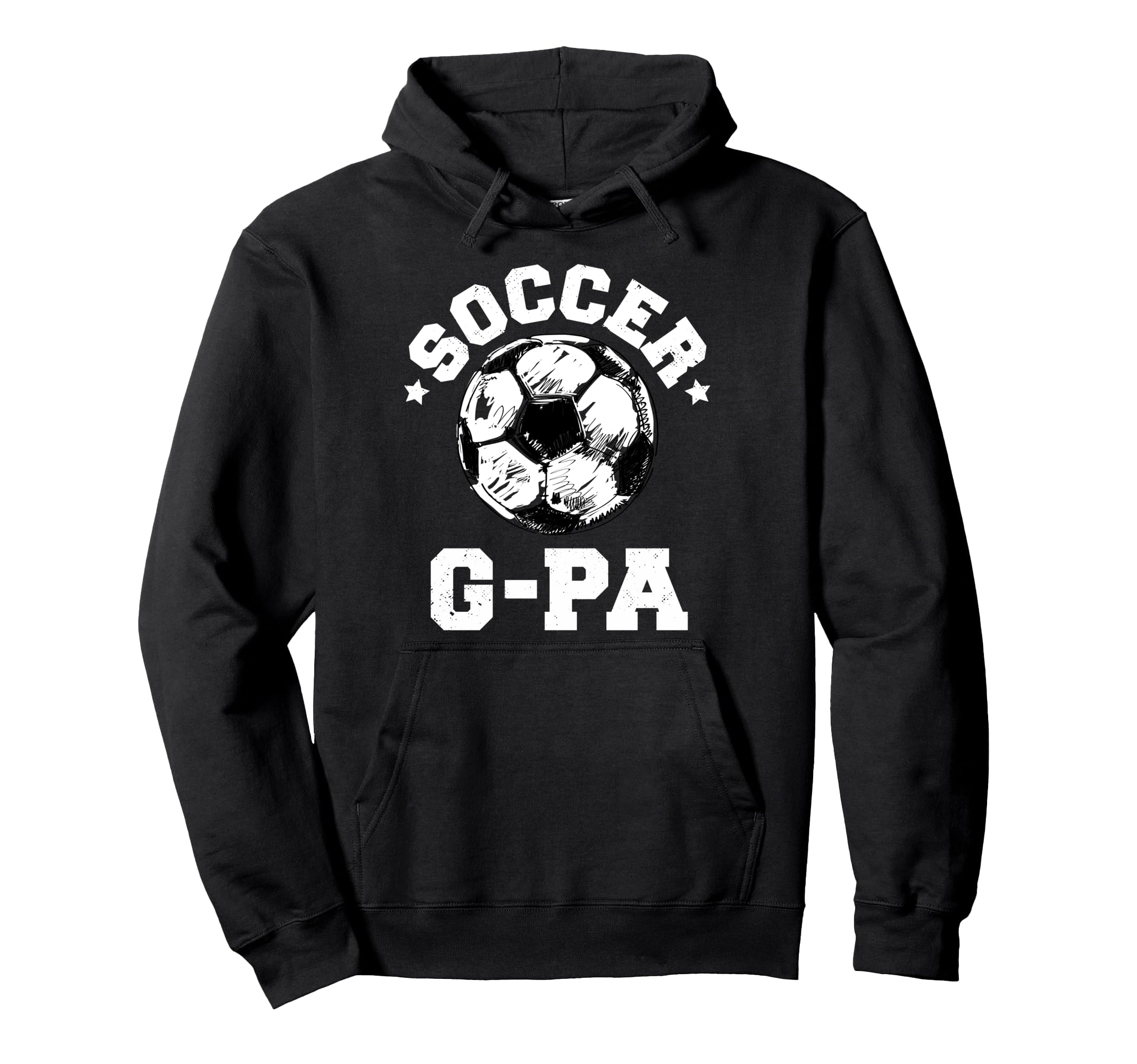 Soccer G Pa Soccer Ball Distressed Funny Hoodie - Graphic Print Men Women - T-Shirt, Sweatshirt, Hoodie