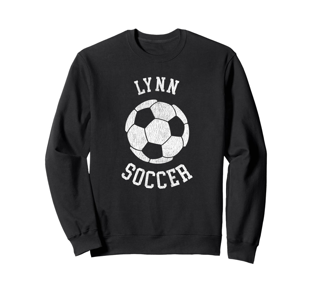 Lynn Soccer Distressed 90S Sweatshirt - Fun Novelty Design for Adults - T-Shirt, Sweatshirt, Hoodie