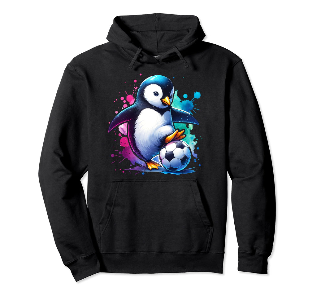Penguin Lover Soccer Player Fan Champion Hoodie - Aesthetic Graphic Unisex - T-Shirt, Sweatshirt, Hoodie