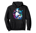 Penguin Lover Soccer Player Fan Champion Hoodie - Aesthetic Graphic Unisex - T-Shirt, Sweatshirt, Hoodie
