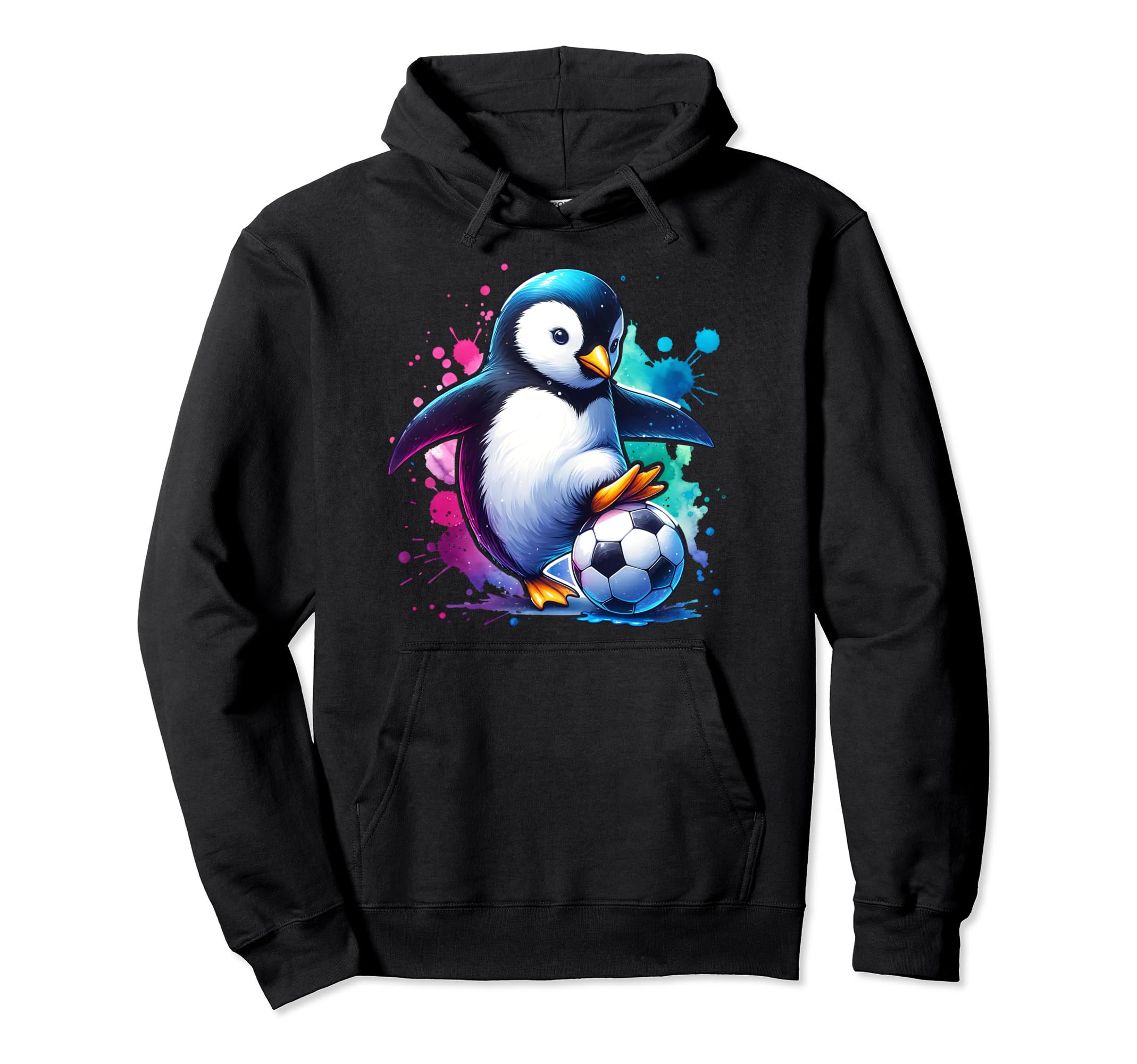 Penguin Lover Soccer Player Fan Champion Hoodie - Aesthetic Graphic Unisex - T-Shirt, Sweatshirt, Hoodie