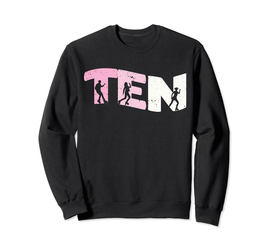 10 Year Old Roller Skating Sweatshirt - Aesthetic Graphic for Adults - T-Shirt, Sweatshirt, Hoodie