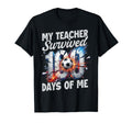 Teacher Survived 100 Days Me 100Th Day T-Shirt - Minimalist Print Unisex - T-Shirt, Sweatshirt, Hoodie