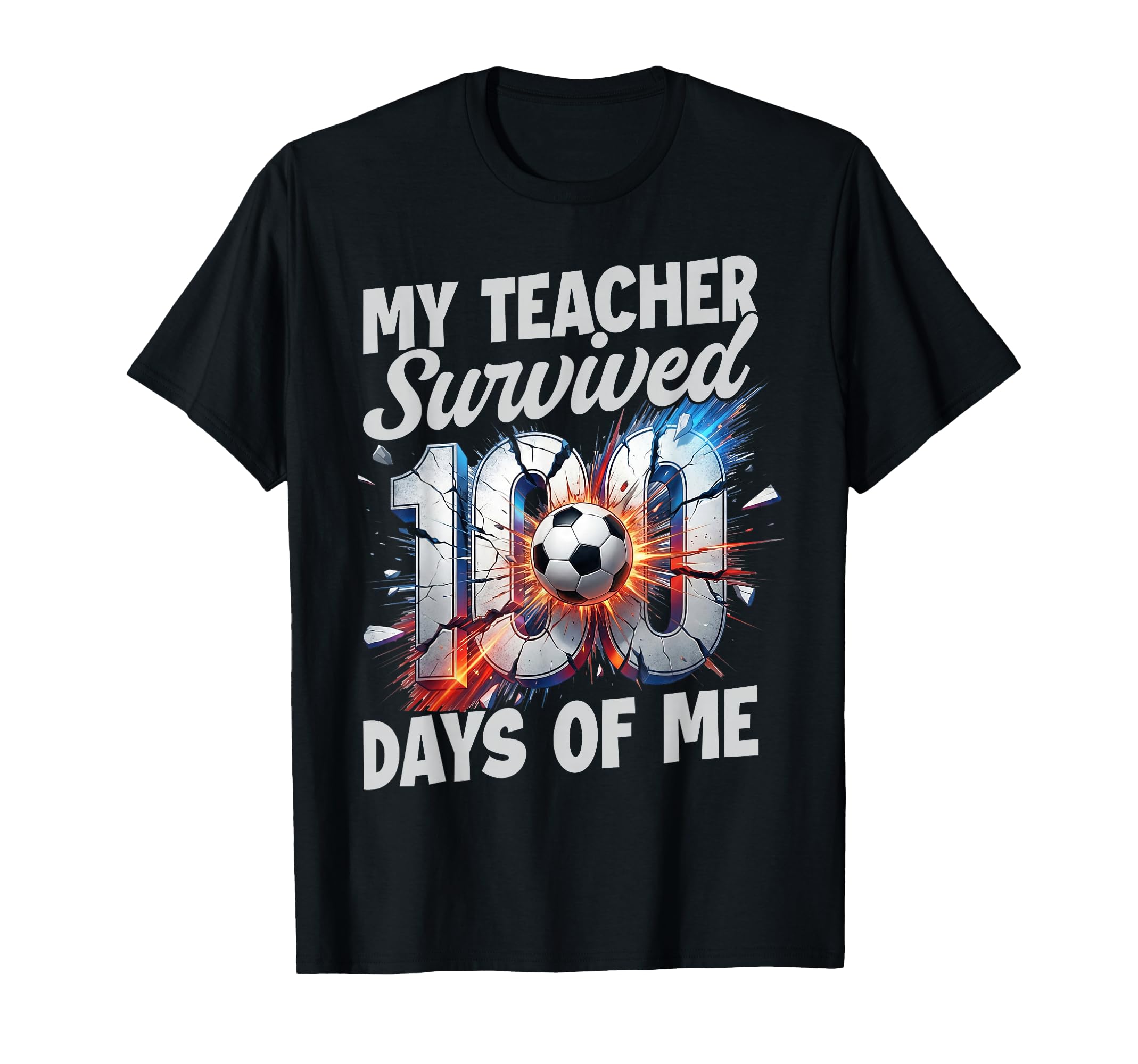 Teacher Survived 100 Days Me 100Th Day T-Shirt - Minimalist Print Unisex - T-Shirt, Sweatshirt, Hoodie