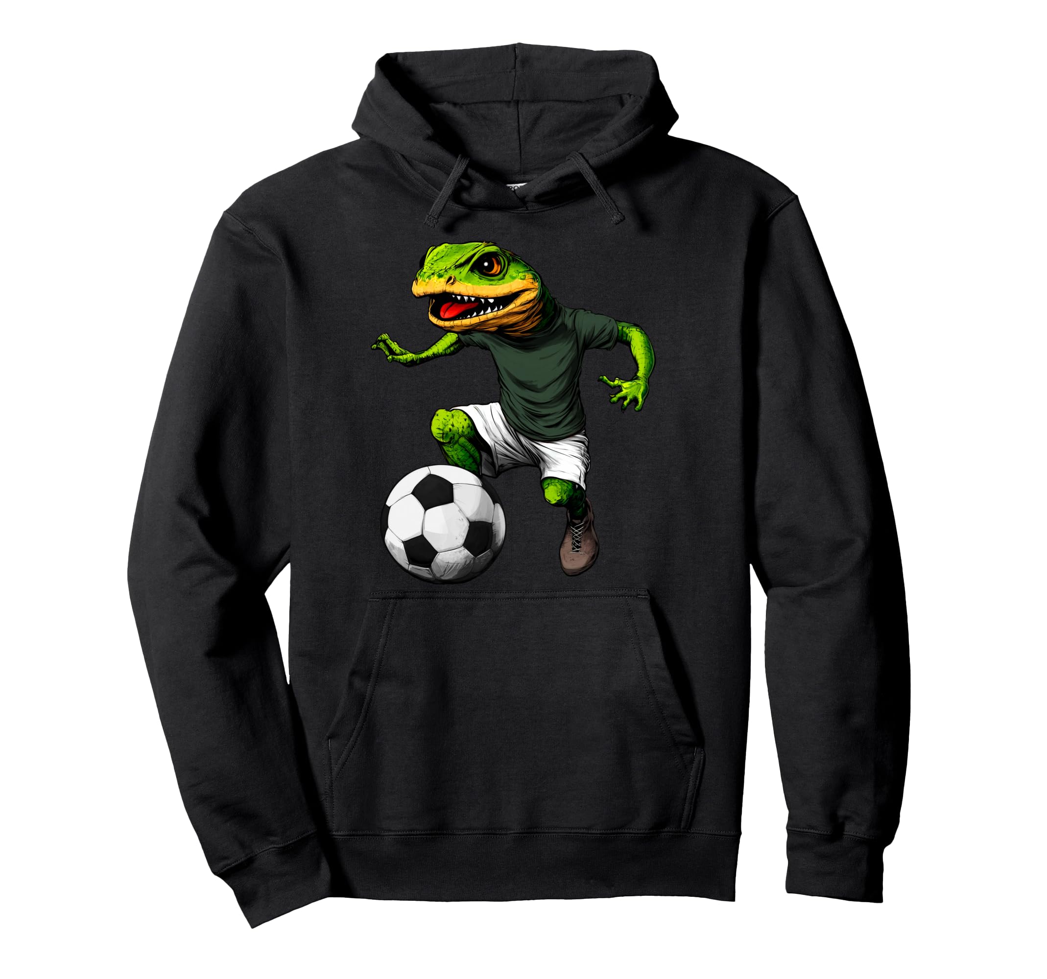 Lizard Footballer Hoodie - Graphic Print Men Women - T-Shirt, Sweatshirt, Hoodie