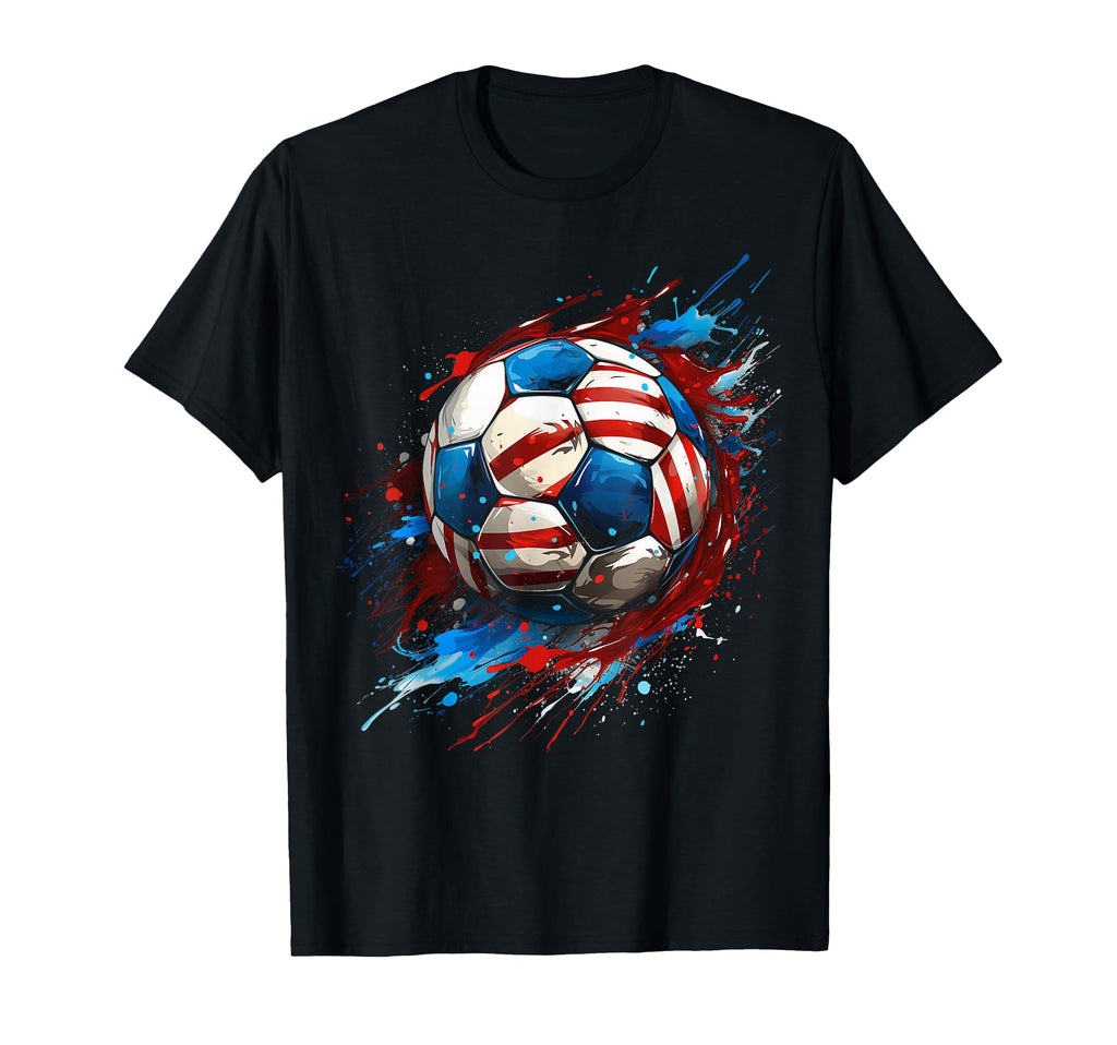 Soccer Football Usa Flag Soccer Gift T-Shirt - Novelty Apparel for Adults - T-Shirt, Sweatshirt, Hoodie