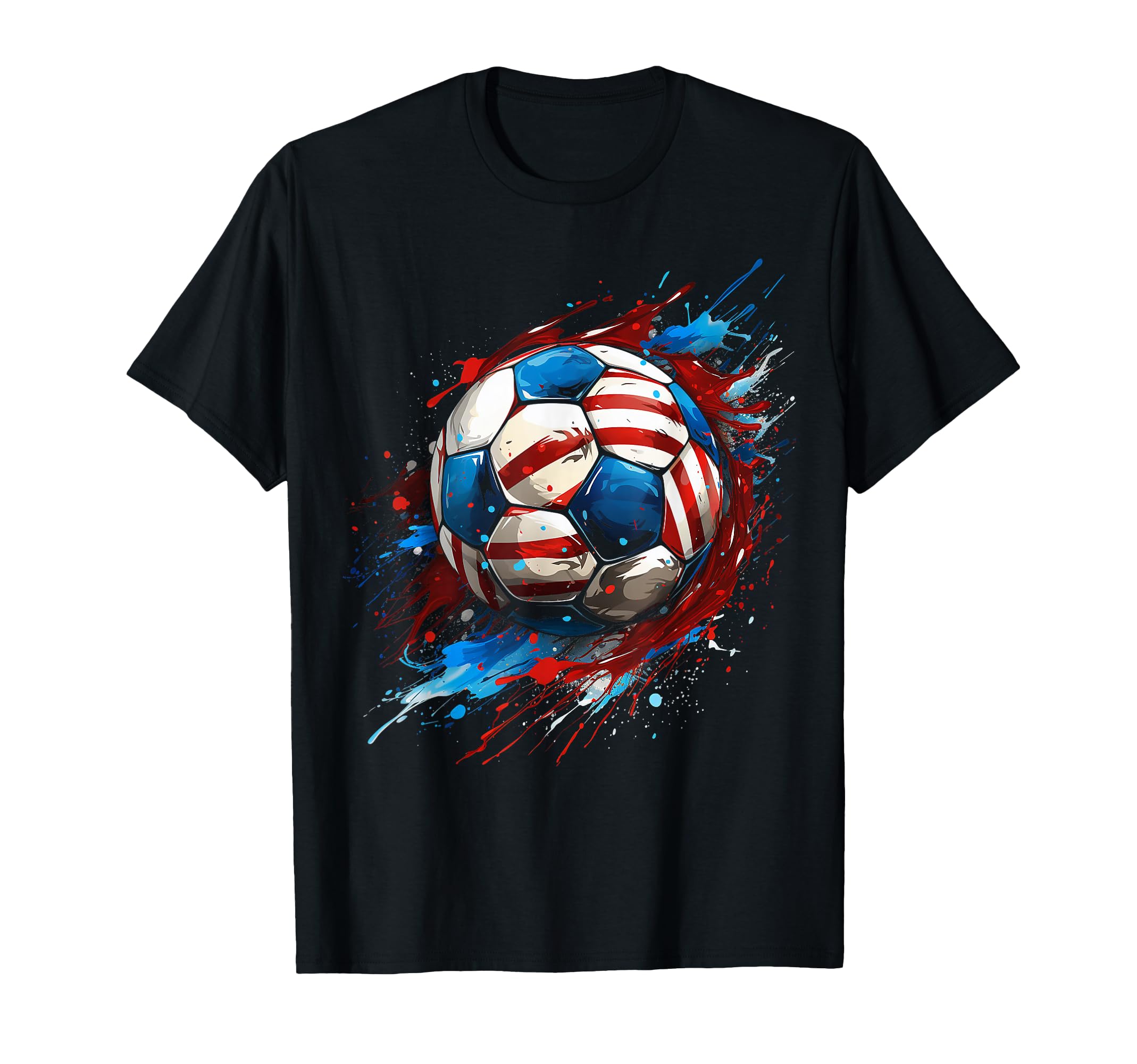 Soccer Football Usa Flag Soccer Gift T-Shirt - Novelty Apparel for Adults - T-Shirt, Sweatshirt, Hoodie
