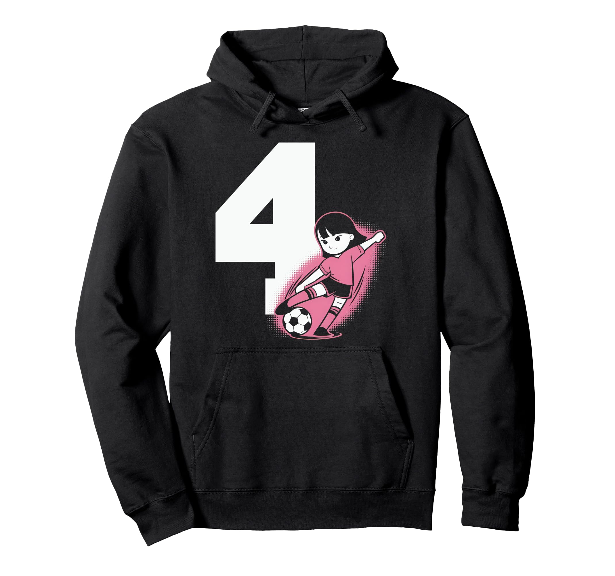 4 Soccer Birthday Gift Soccer Fan Sports Hoodie - Aesthetic Graphic Unisex - T-Shirt, Sweatshirt, Hoodie
