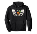 Funny Soccer Halloween Skeleton Hands Hoodie - Fun Novelty Design Unisex - T-Shirt, Sweatshirt, Hoodie