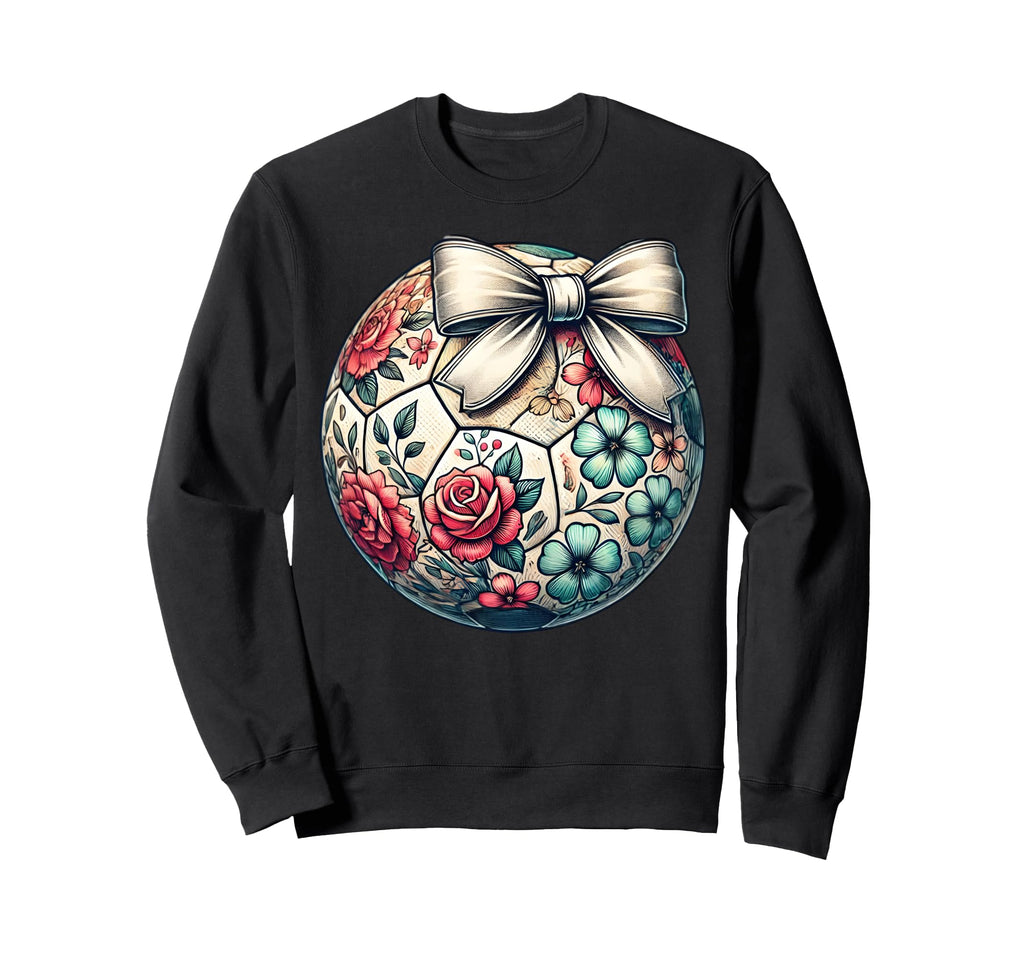 Floral Soccer Player Flower Soccer Sweatshirt - Novelty Apparel for Adults - T-Shirt, Sweatshirt, Hoodie