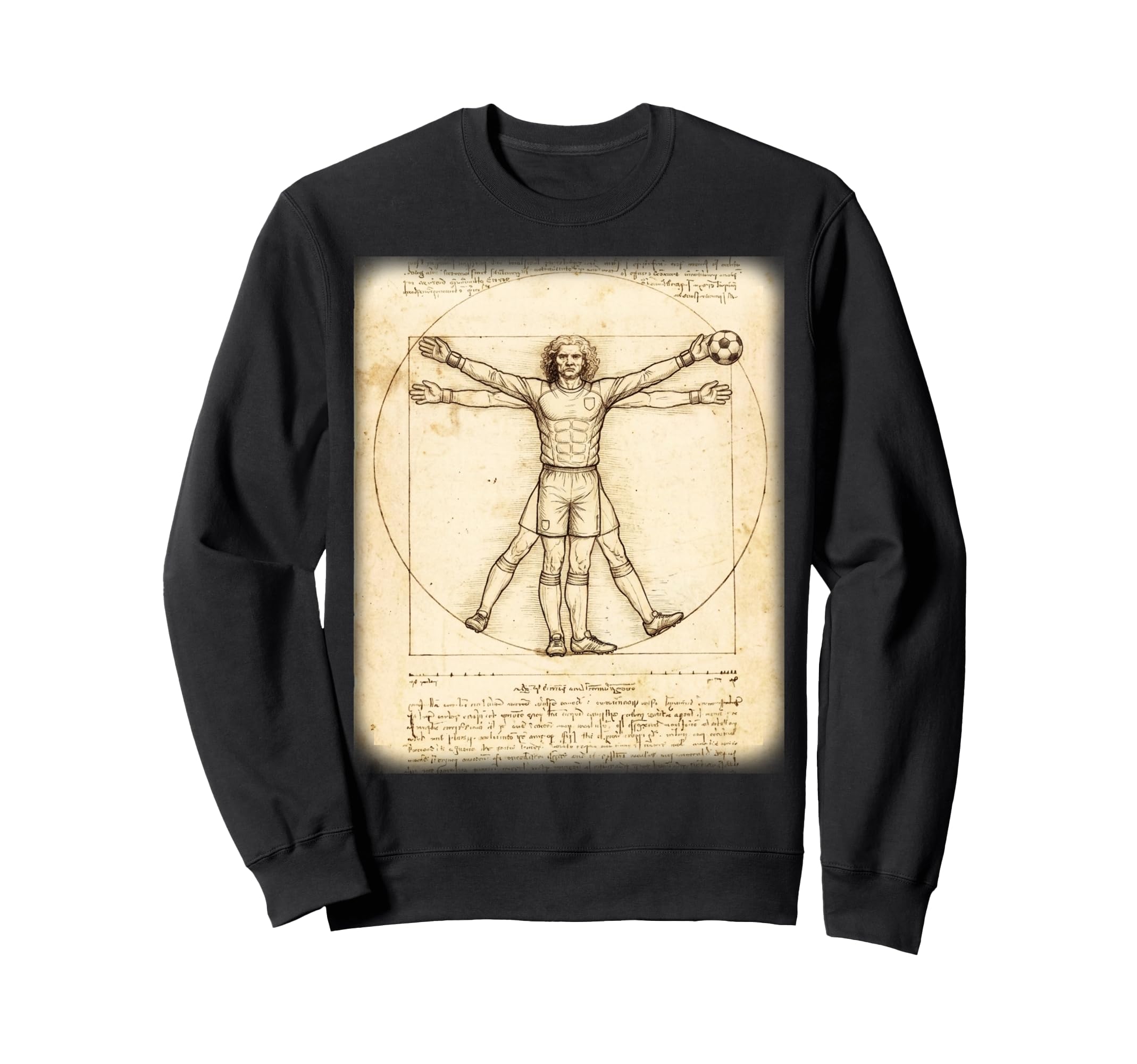 Renaissance Vitruvian Goalie Sweatshirt - Fun Novelty Design Unisex - T-Shirt, Sweatshirt, Hoodie