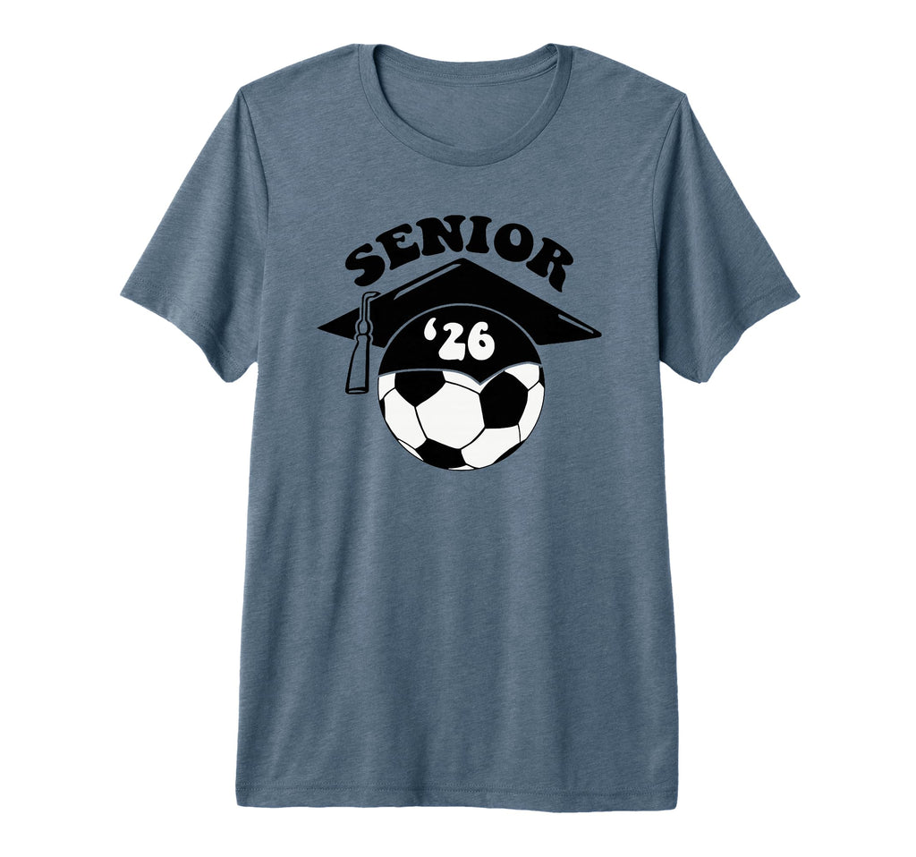 Soccer Senior Graduation Cap Tri T-Shirt - Custom Art Print for Adults - T-Shirt, Sweatshirt, Hoodie