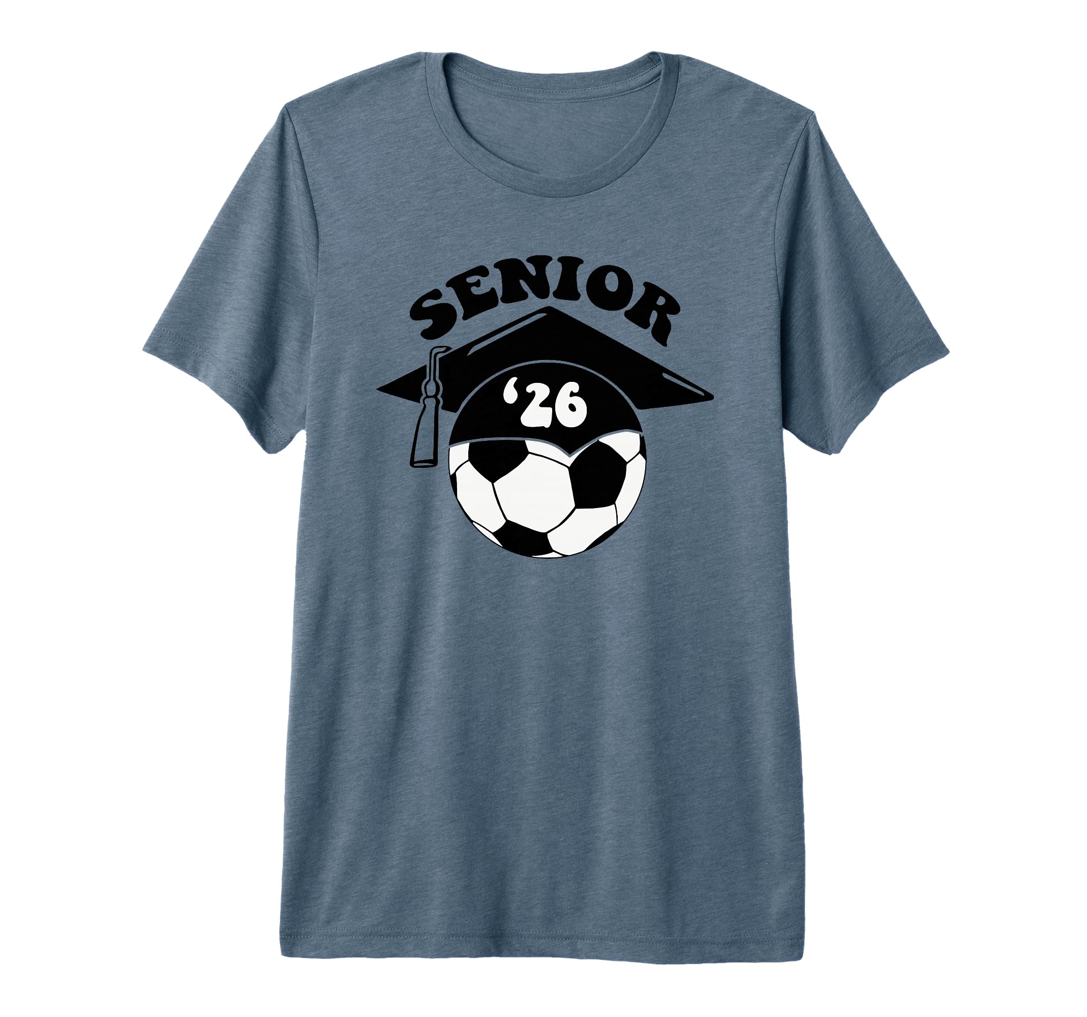 Soccer Senior Graduation Cap Tri T-Shirt - Custom Art Print for Adults - T-Shirt, Sweatshirt, Hoodie