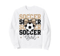 Groovy Soccer Coquette Bow Sweatshirt - Casual Everyday Wear Men Women - T-Shirt, Sweatshirt, Hoodie