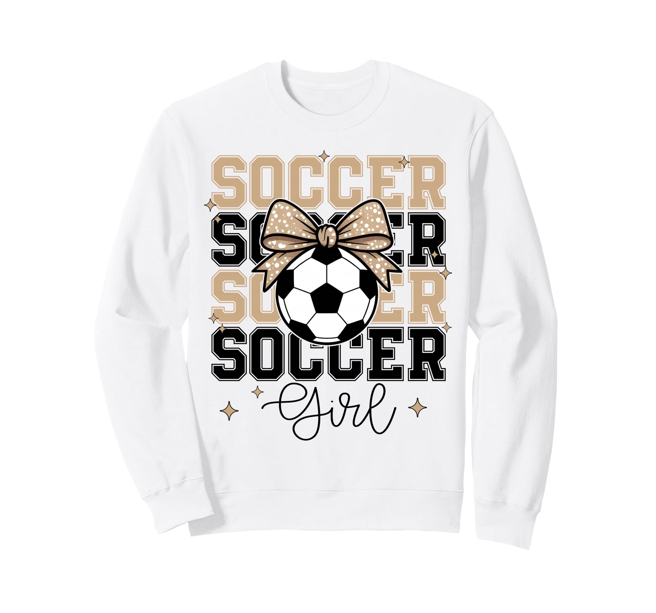 Groovy Soccer Coquette Bow Sweatshirt - Casual Everyday Wear Men Women - T-Shirt, Sweatshirt, Hoodie