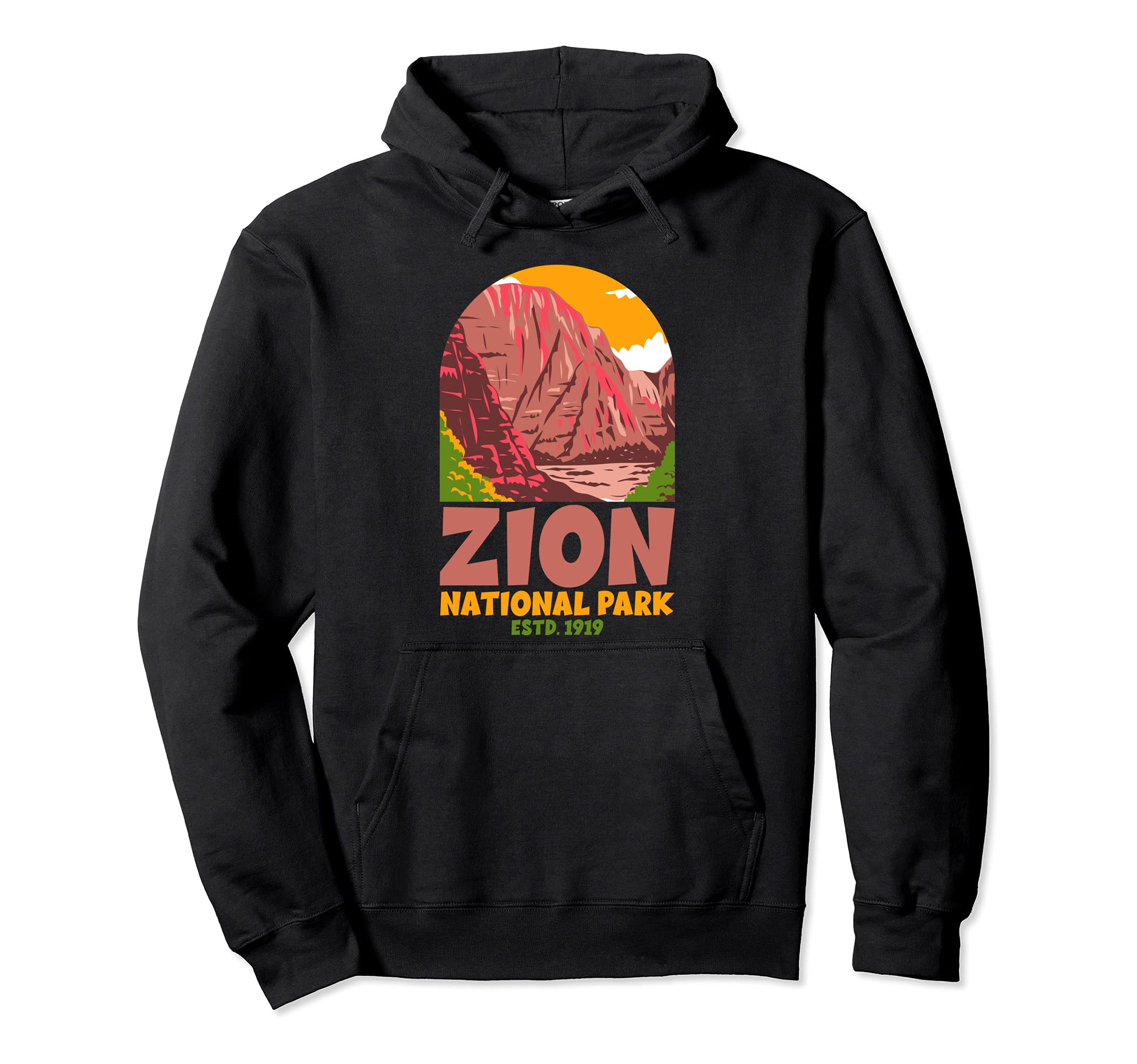 National Park Utah Zion National Park Hoodie - Minimalist Print Men Women - T-Shirt, Sweatshirt, Hoodie