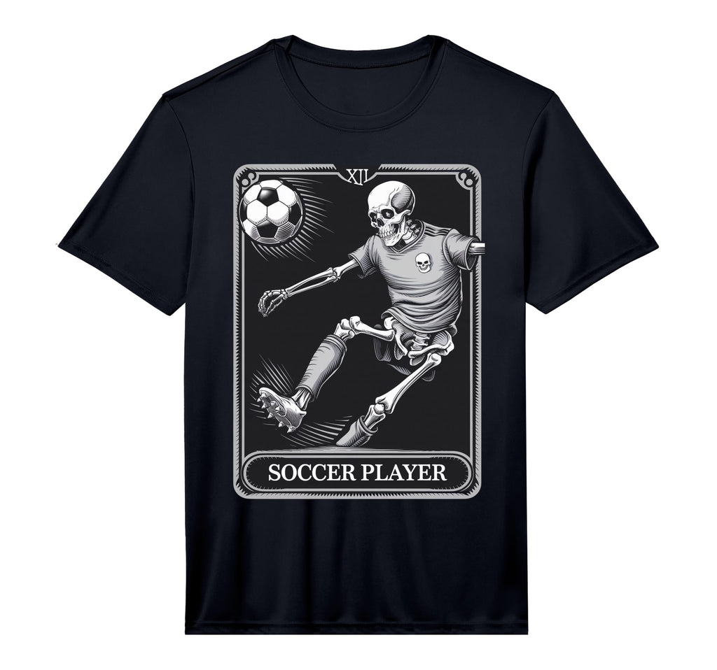 Soccer Player Skeleton Tarot Card T-Shirt - Streetwear Style Unisex - T-Shirt, Sweatshirt, Hoodie