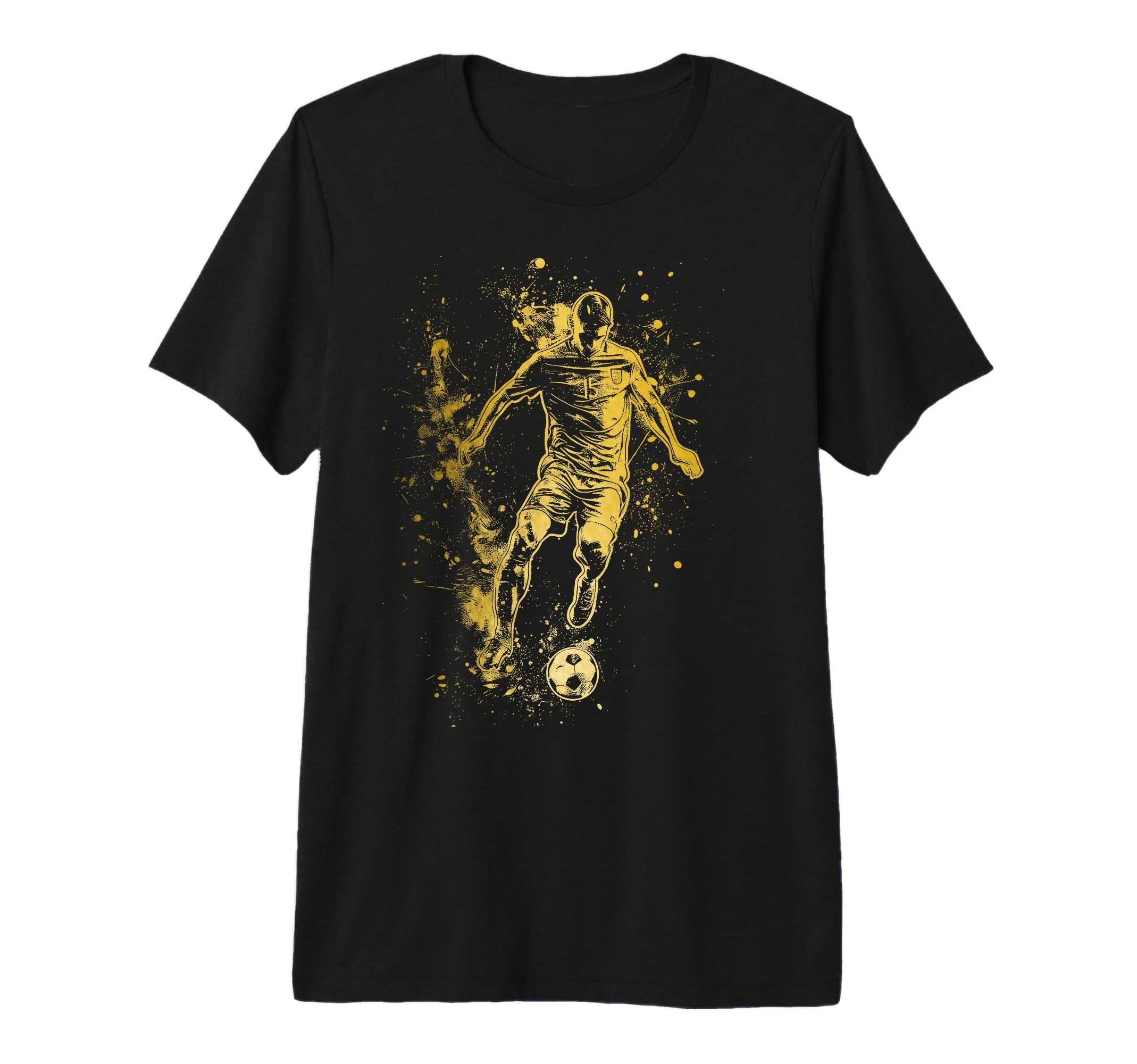 Soccer Player Sports Football Watercolor T-Shirt - Graphic Print Men Women - T-Shirt, Sweatshirt, Hoodie