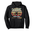 30Th Birthday 30 Years Old Est 1992 Hoodie - Aesthetic Graphic for Adults - T-Shirt, Sweatshirt, Hoodie
