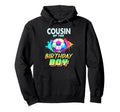 Cousin Birthday Soccer Ball Colorful Hoodie - Trendy Graphic Unisex - T-Shirt, Sweatshirt, Hoodie