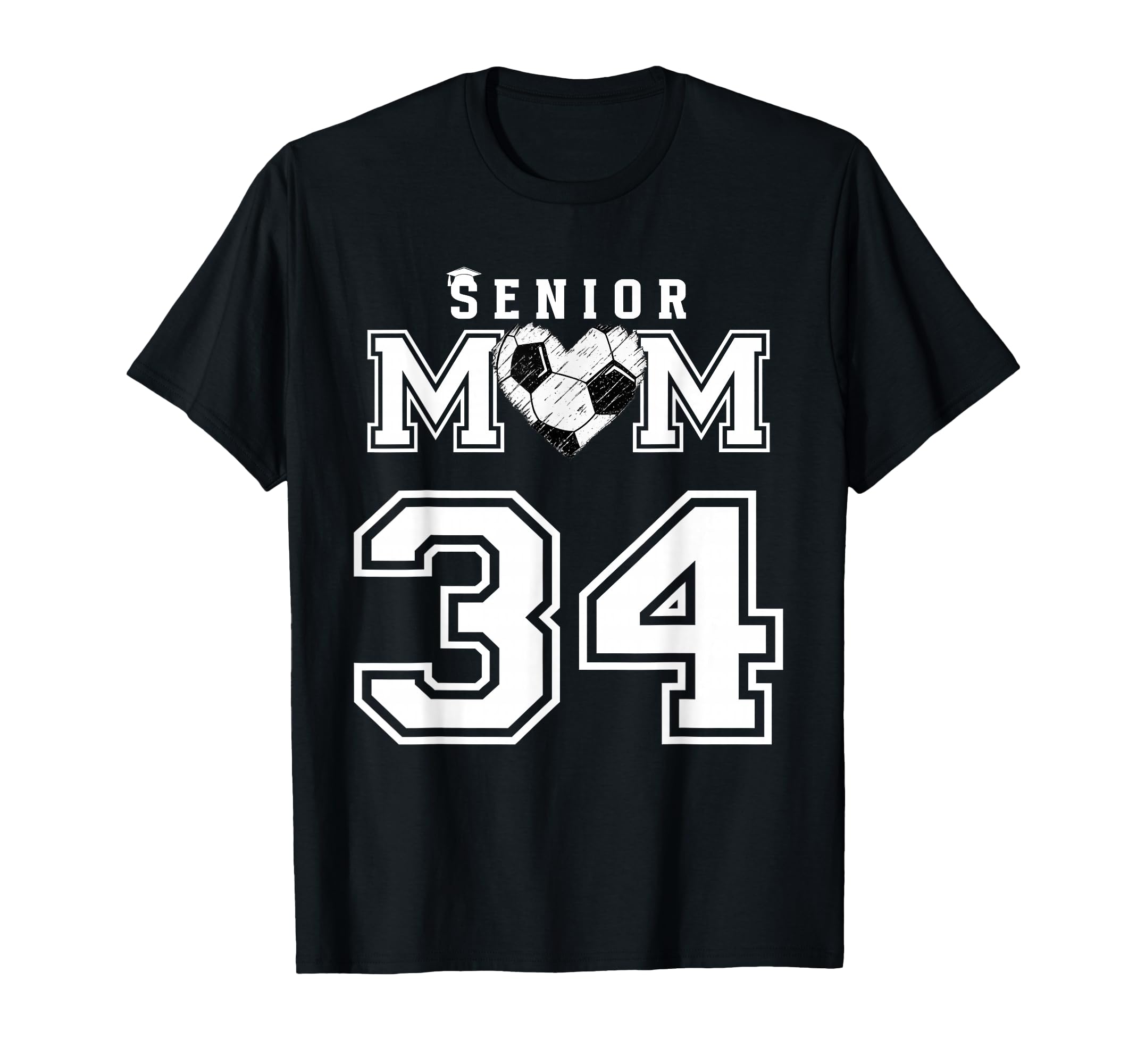 Proud Senior Soccer Mom Custom T-Shirt - Minimalist Print for Adults - T-Shirt, Sweatshirt, Hoodie