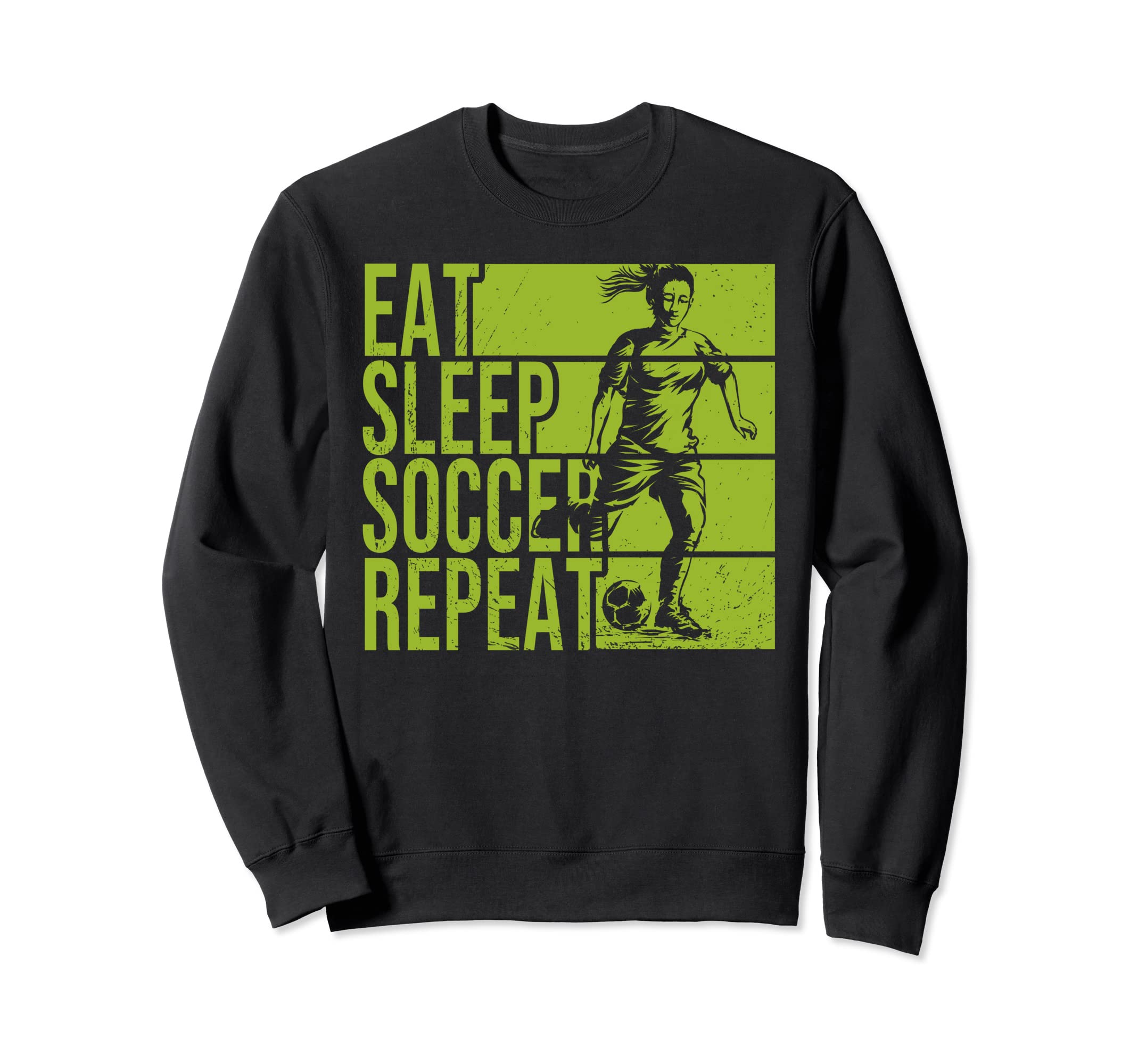 Eat Sleep Soccer Repeat Funny Sweatshirt - Minimalist Print Unisex - T-Shirt, Sweatshirt, Hoodie