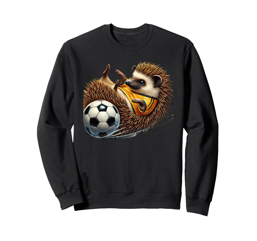 Hedgehog Soccer Player Kicking Ball Sweatshirt - Novelty Apparel Men Women - T-Shirt, Sweatshirt, Hoodie