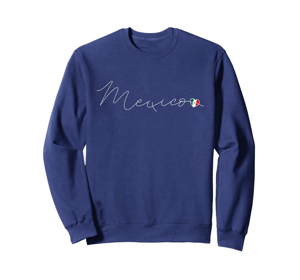 M Xico Simple Love Mexican Flag Heart Sweatshirt - Streetwear Style Unisex - T-Shirt, Sweatshirt, Hoodie