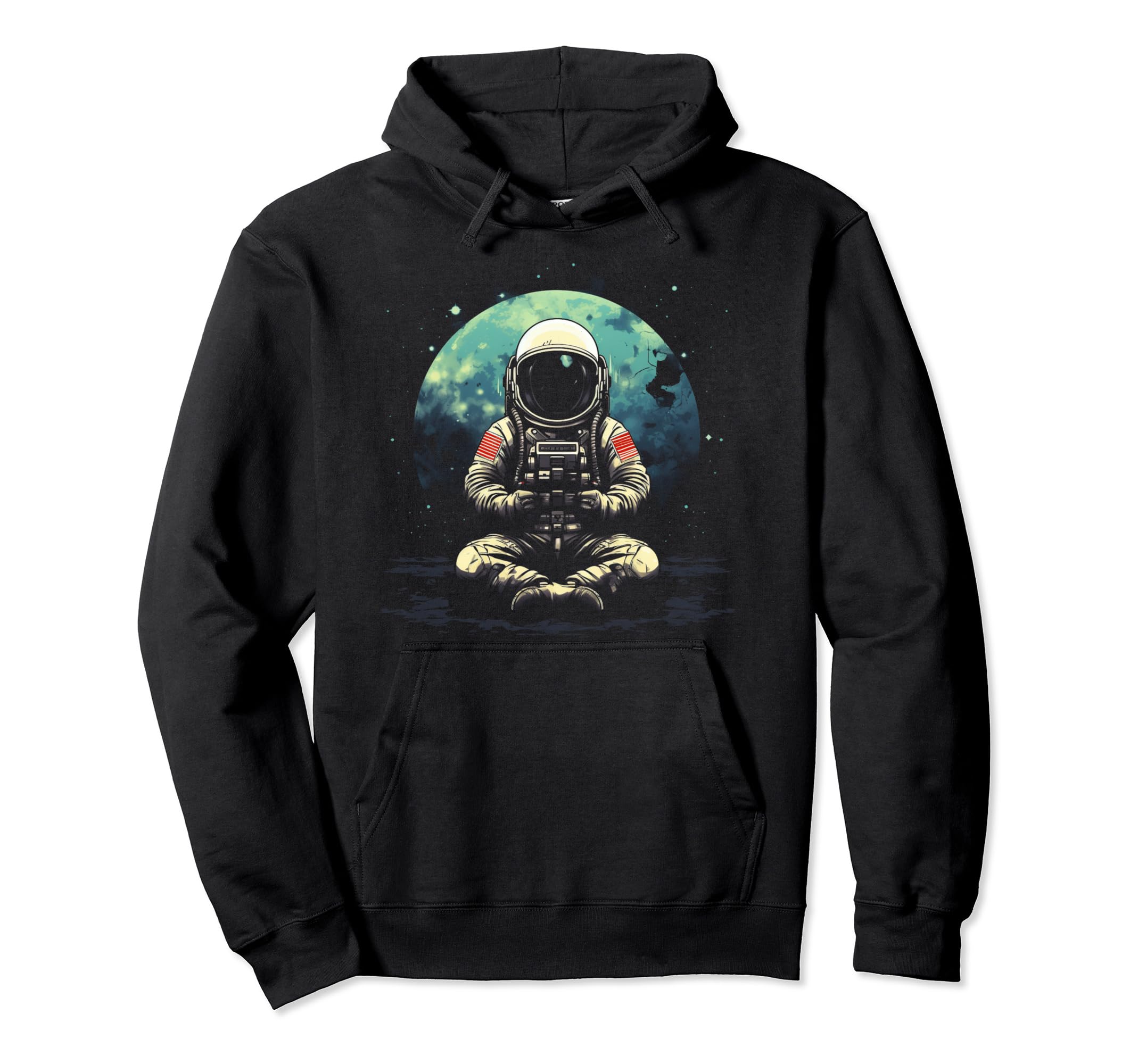 Astronaut Space Distressed 90S Grunge Hoodie - Minimalist Print for Adults - T-Shirt, Sweatshirt, Hoodie
