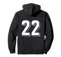 Number 22 Backside 80S 90S Team Jersey Hoodie - Graphic Print Men Women - T-Shirt, Sweatshirt, Hoodie