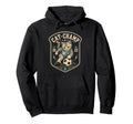 Soccer Cat Illustration Soccer Ball Hoodie - Unique Graphic Unisex - T-Shirt, Sweatshirt, Hoodie