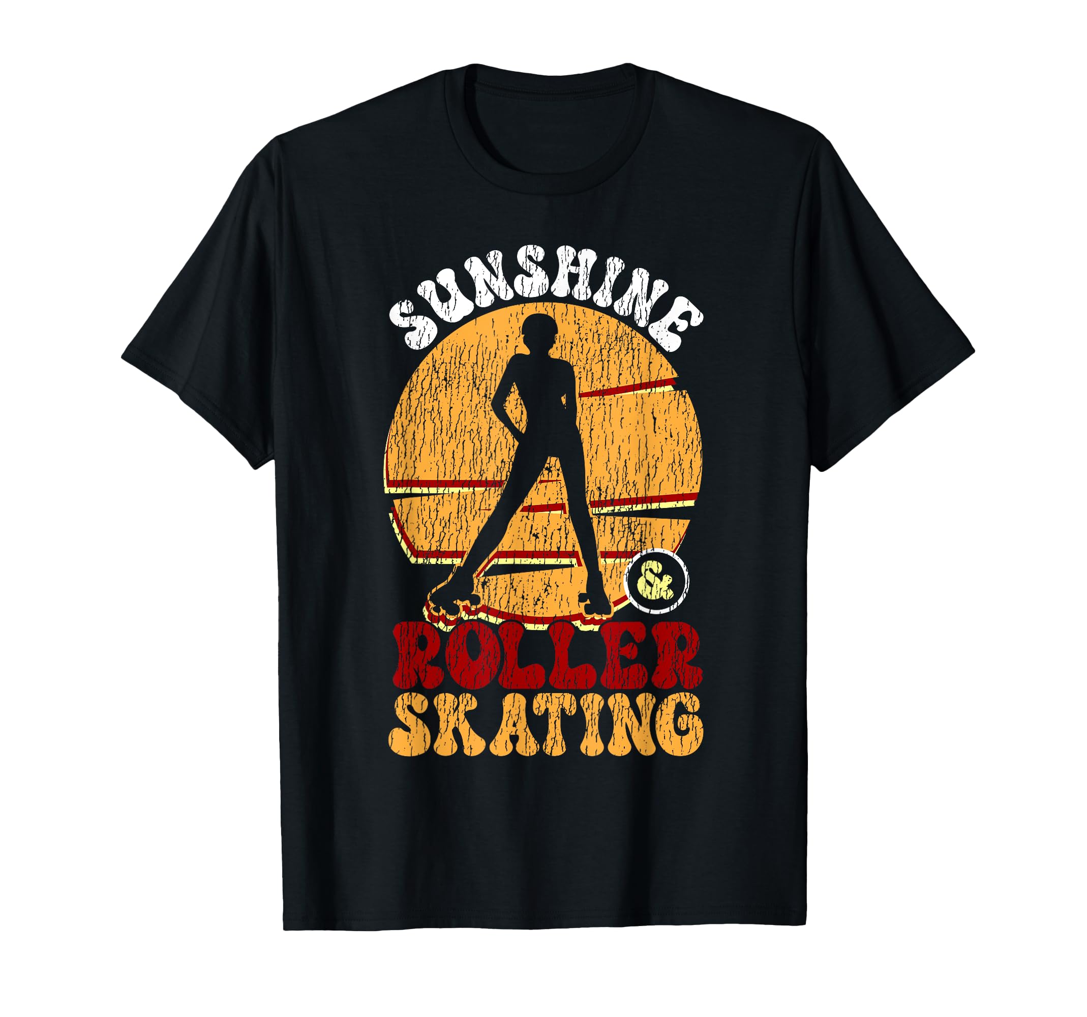 Roller Skating Skate 1970S Sunshine T-Shirt - Custom Art Print Unisex - T-Shirt, Sweatshirt, Hoodie