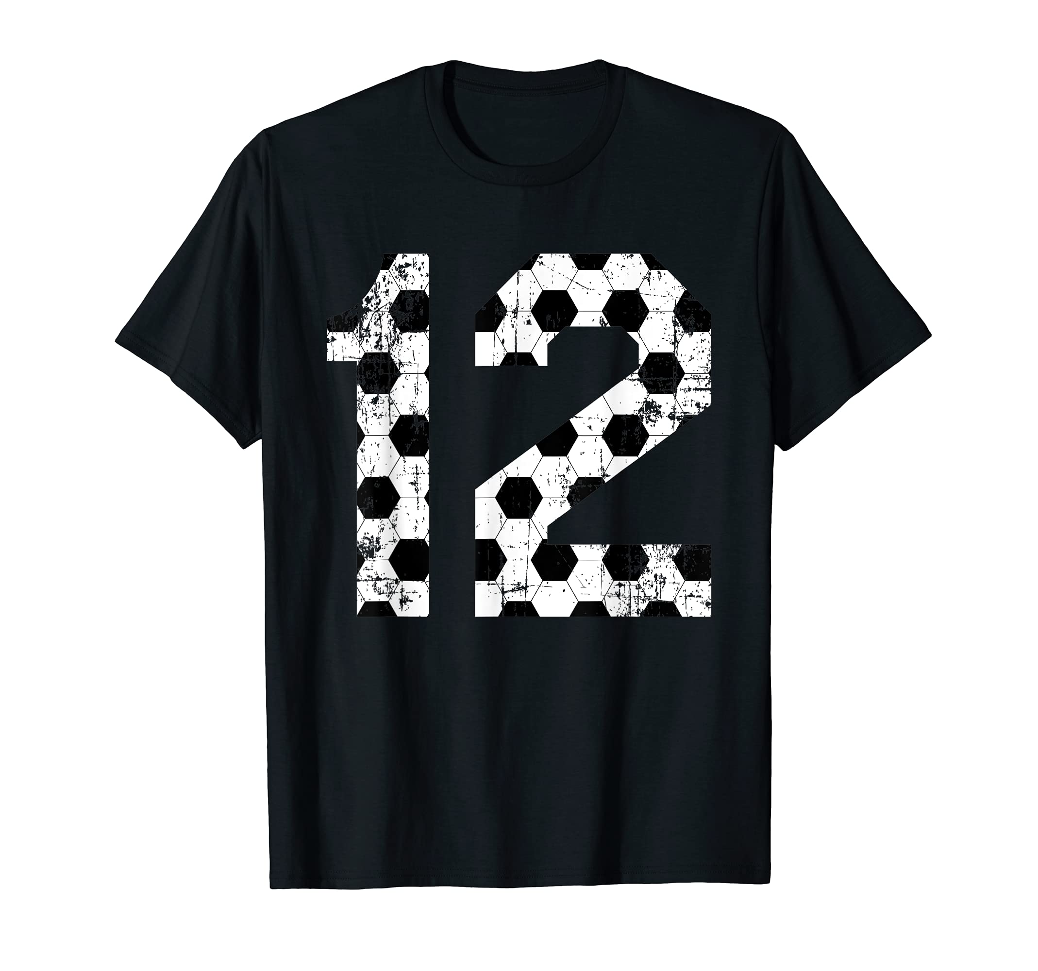 Soccer 12 Jersey Number T-Shirt - Streetwear Style for Adults - T-Shirt, Sweatshirt, Hoodie