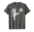Soccer Cat Star Player Score Game T-Shirt - Minimalist Print for Adults - T-Shirt, Sweatshirt, Hoodie