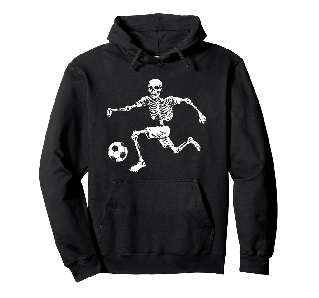 Funny Skeleton Soccer Ball Hoodie - Novelty Apparel Unisex - T-Shirt, Sweatshirt, Hoodie