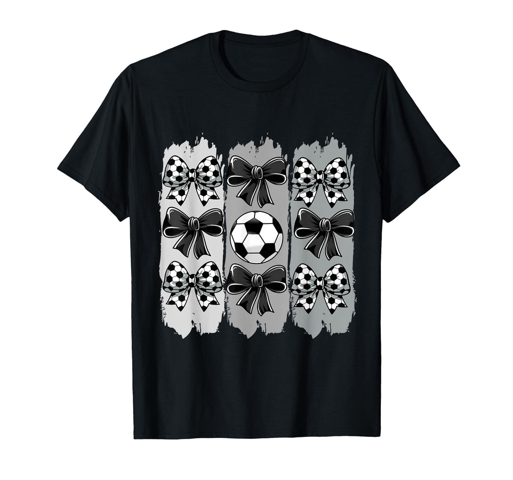 Soccer Coquette Bow Soccer Ball Soccer T-Shirt - Unique Graphic for Adults - T-Shirt, Sweatshirt, Hoodie