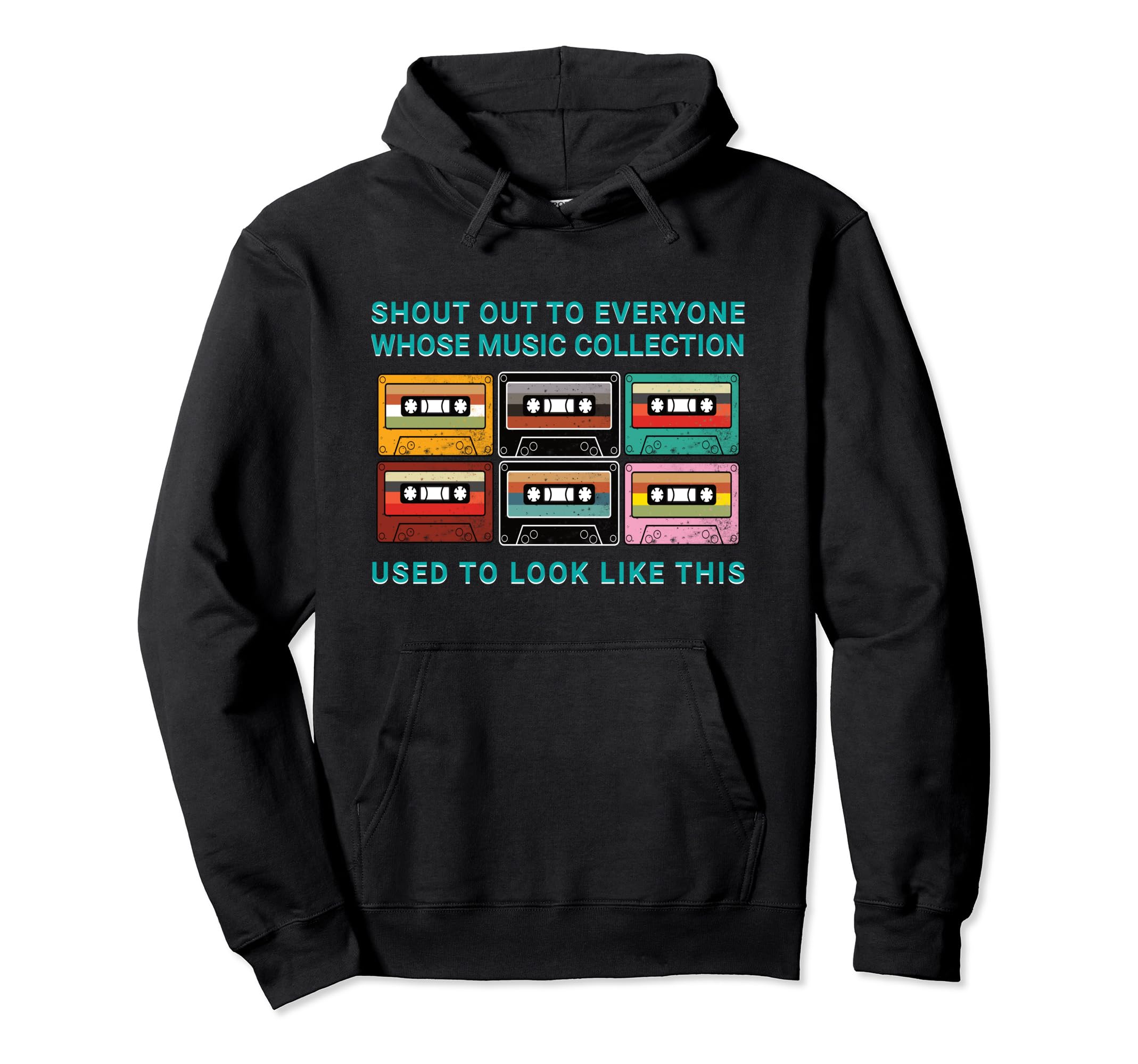 80S 90S Mixtape Cassette Boom Box Hoodie - Novelty Apparel for Adults - T-Shirt, Sweatshirt, Hoodie