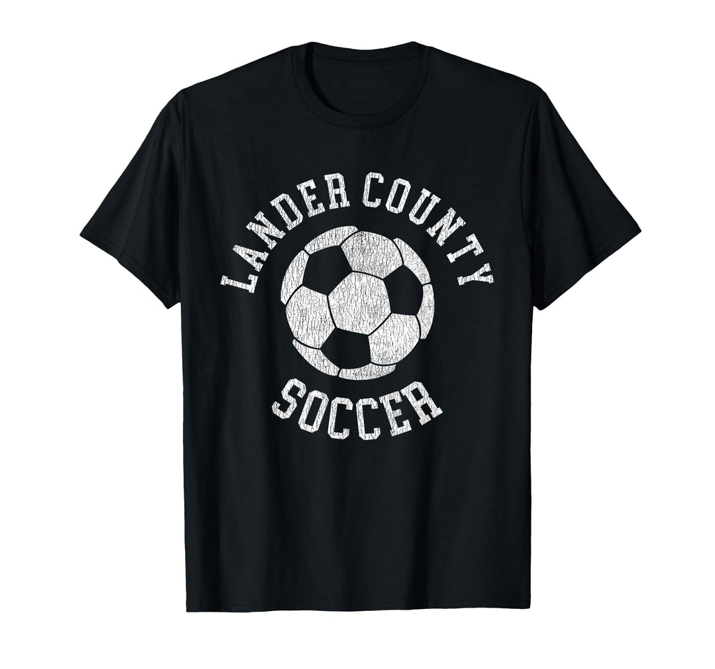 Lander County Soccer Distressed 90S T-Shirt - Graphic Print for Adults - T-Shirt, Sweatshirt, Hoodie